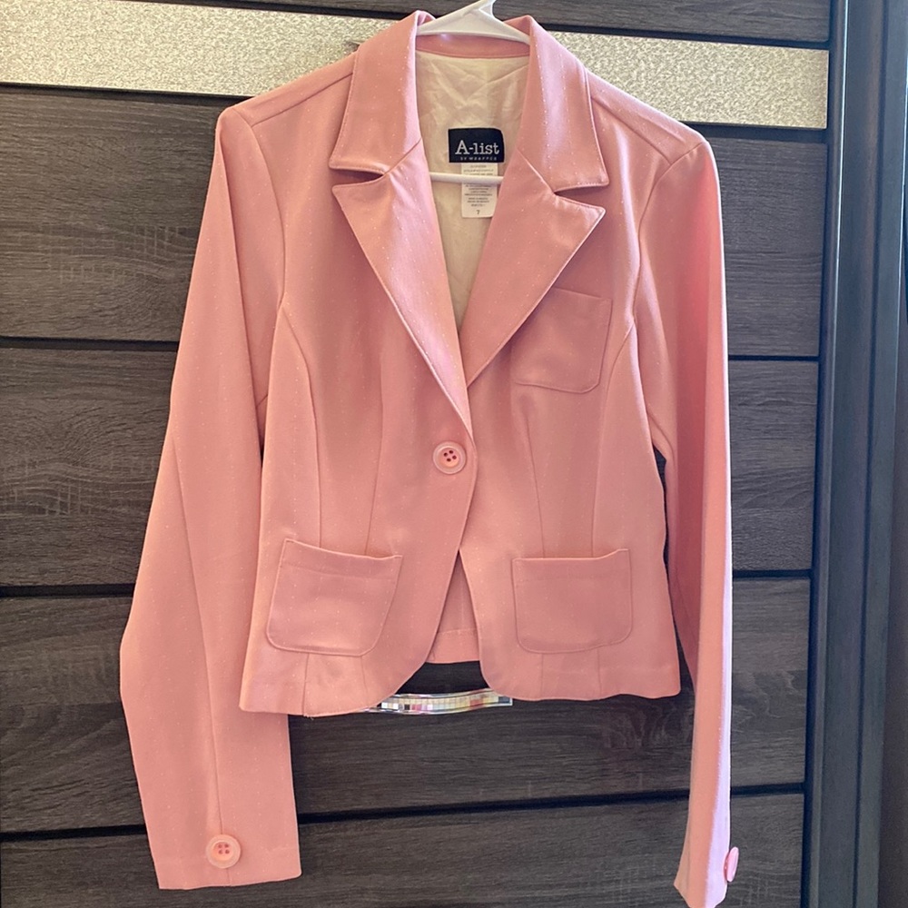 A-List By Wrapper Pink Blazer Size 7 Women’s - image 1
